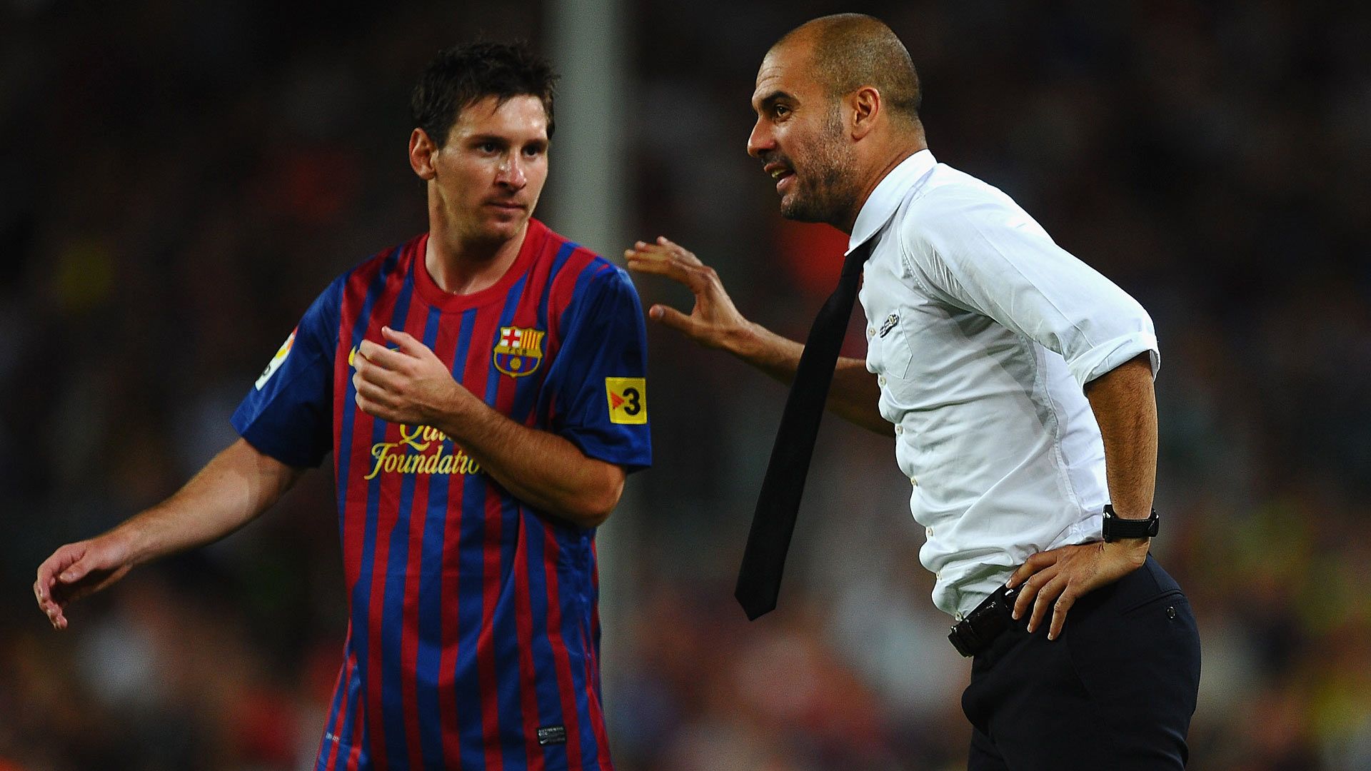 Pep Guardiola Lionel Messi FC Barcelona 17082011