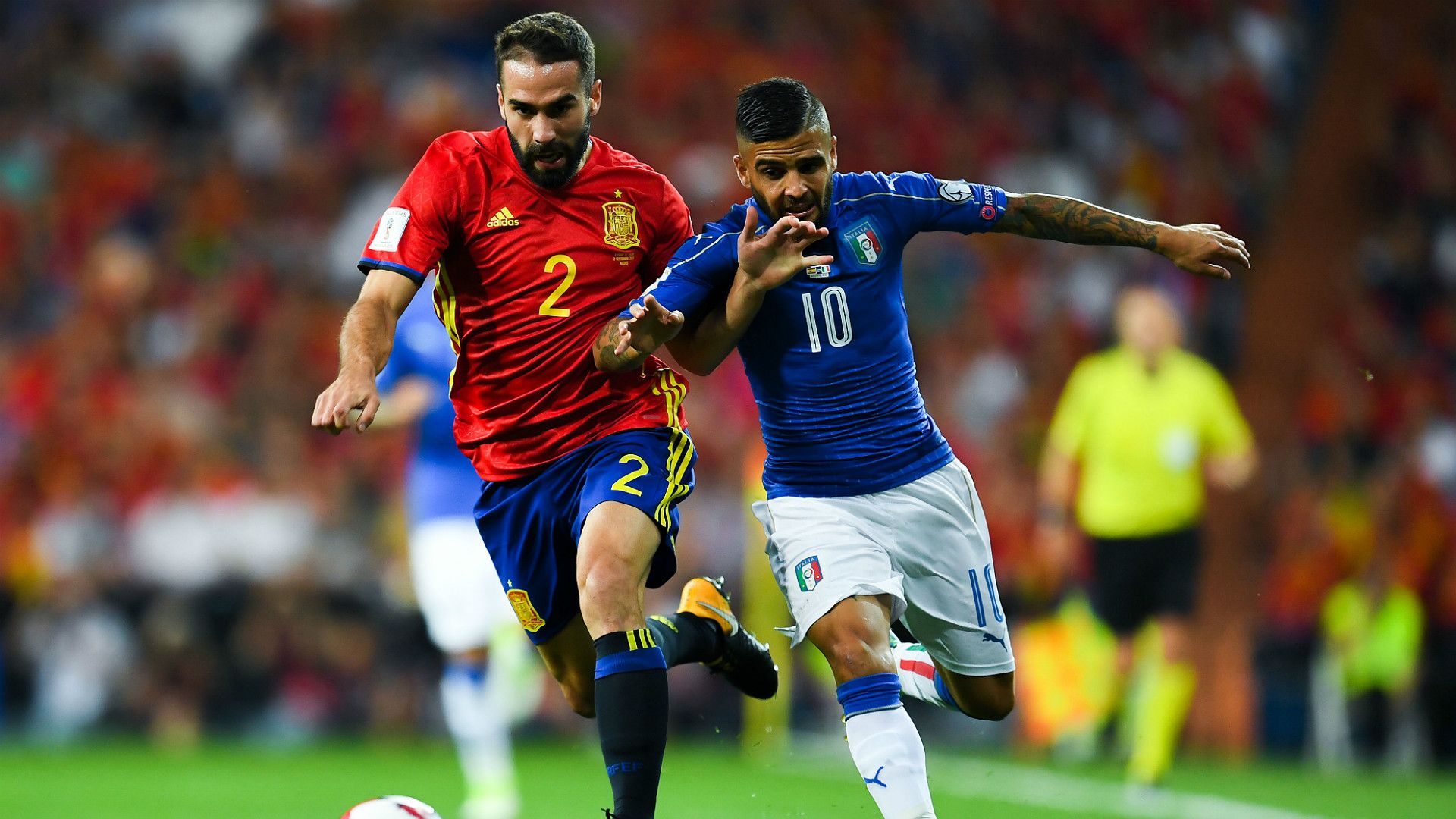 Dani Carvajal Lorenzo Insigne Spain Italy WC Qualifiers