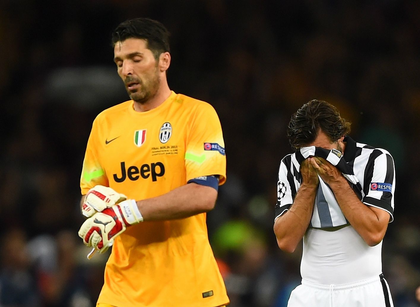 gigi buffon andrea pirlo juventus barcelona 6/6/2015 champions league finals berlin