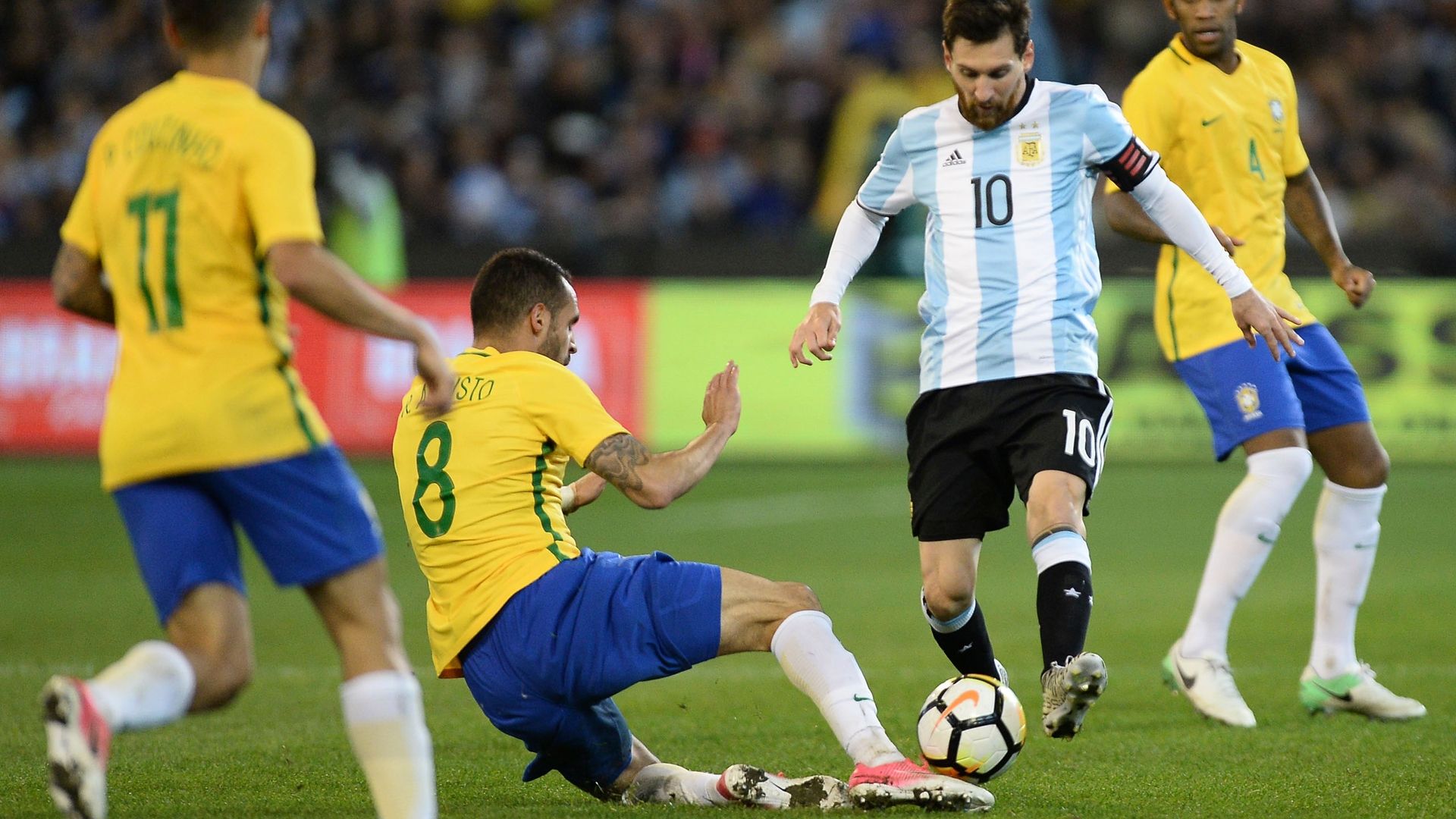 Renato Augusto Brasil Messi Argentina - Brasil x Argentina 09 06 17