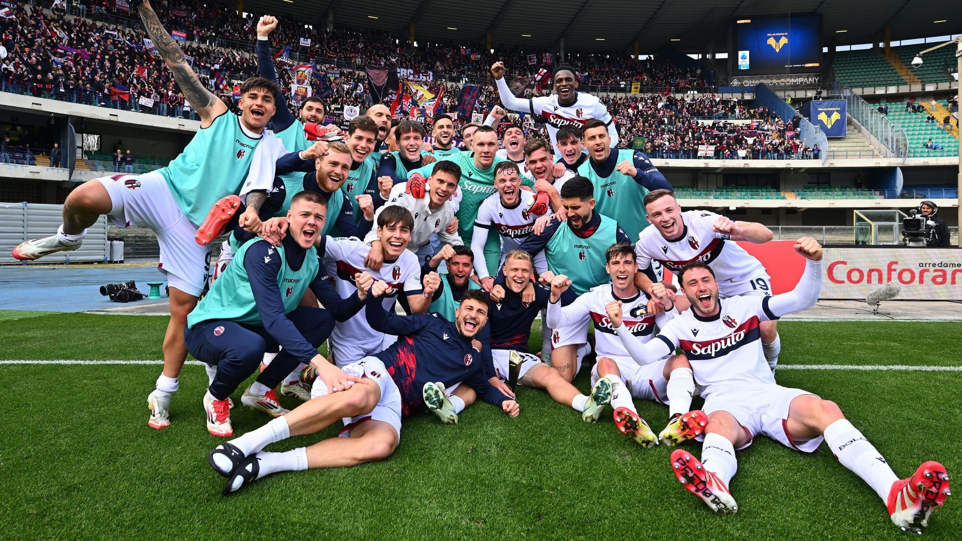 Bologna players Verona Bologna Serie A