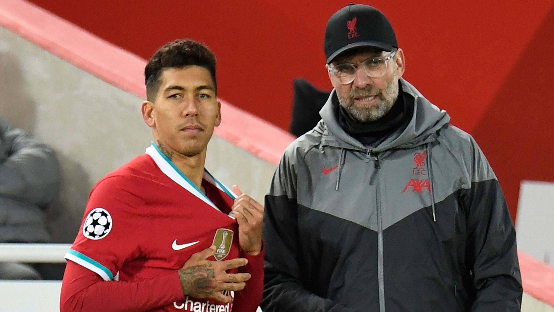 Roberto Firmino Jurgen Klopp Liverpool 2020-21