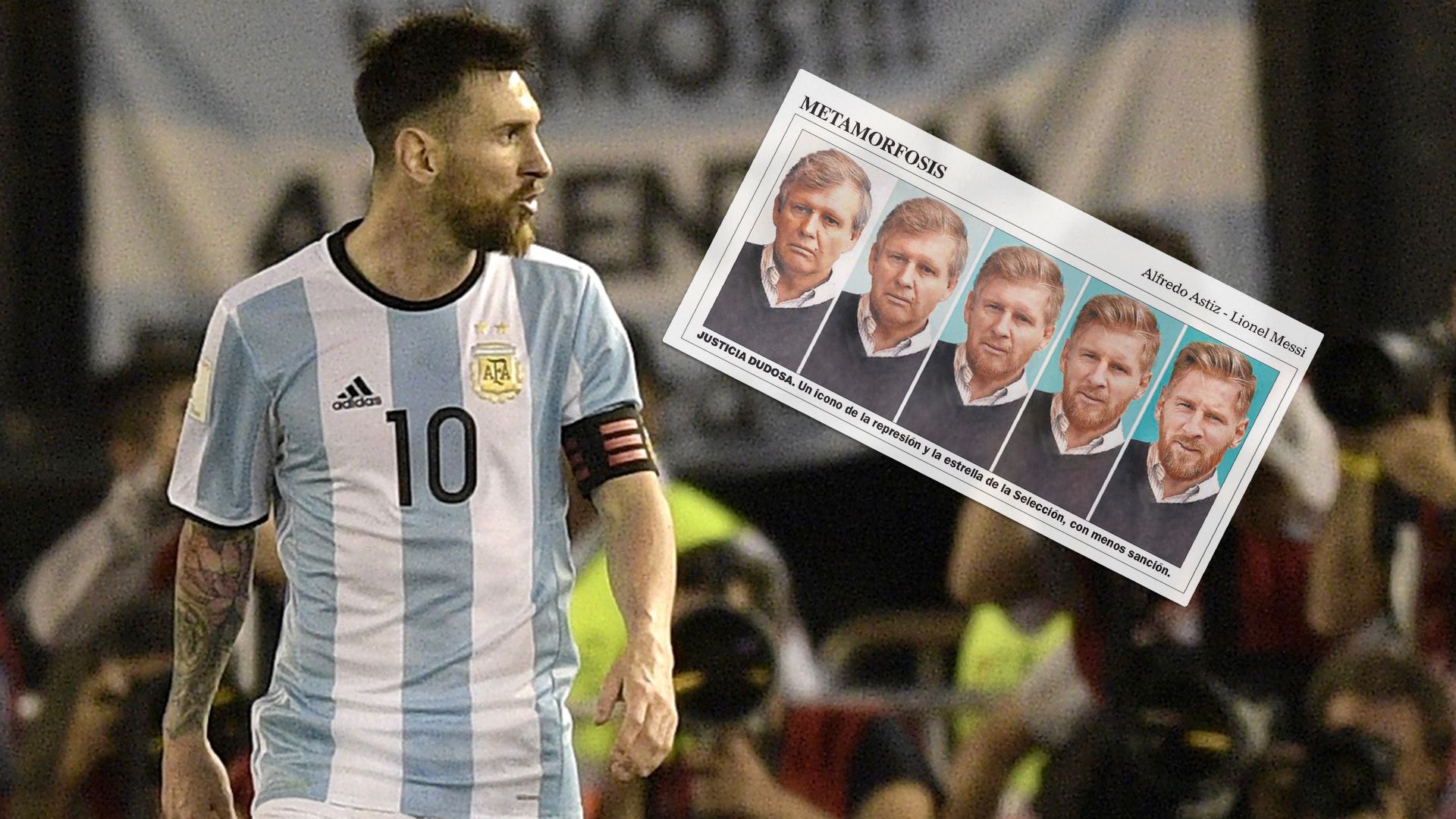 Messi comparación astiz