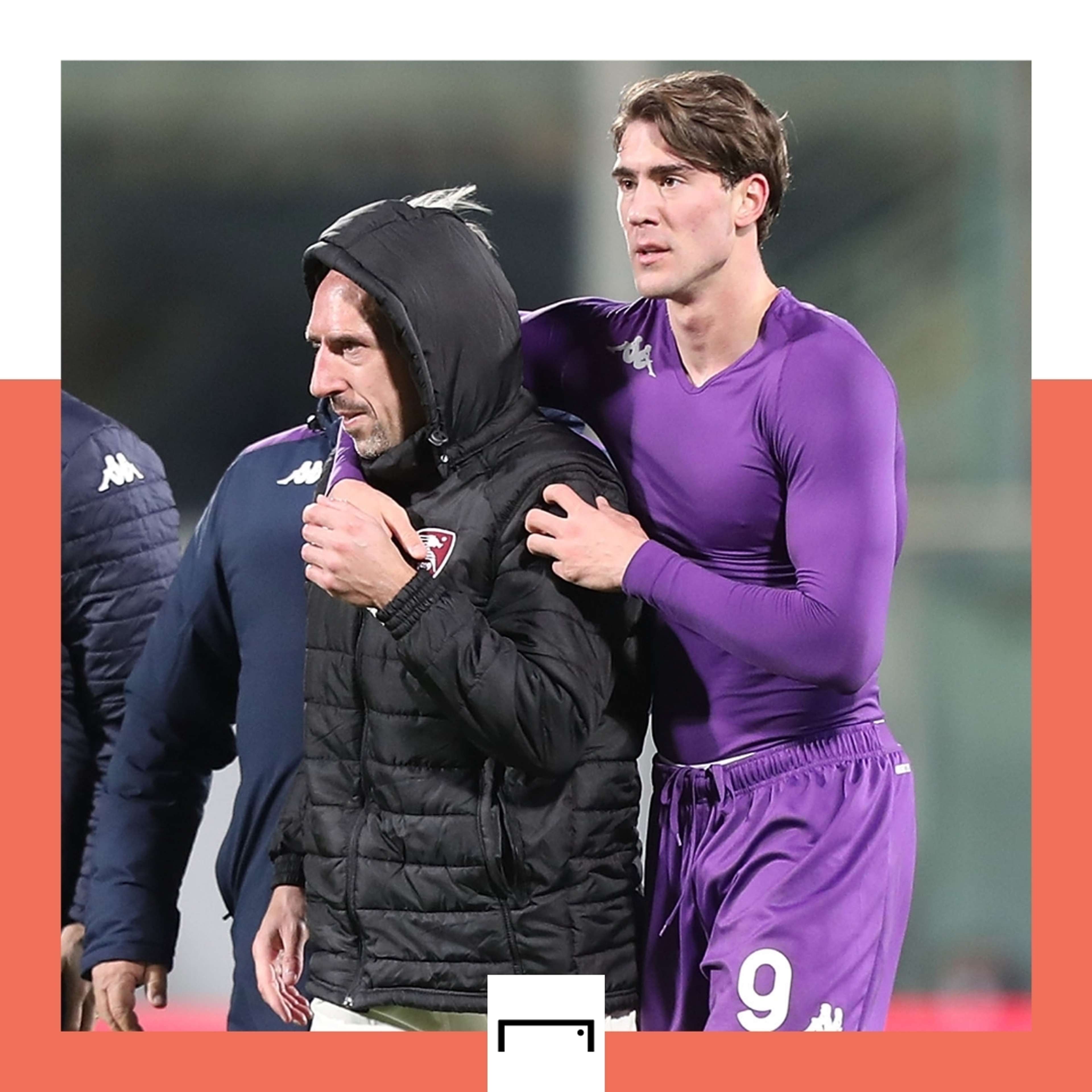 Dusan Vlahovic Franck Ribery Fiorentina Salernitana 2021-22 GFX