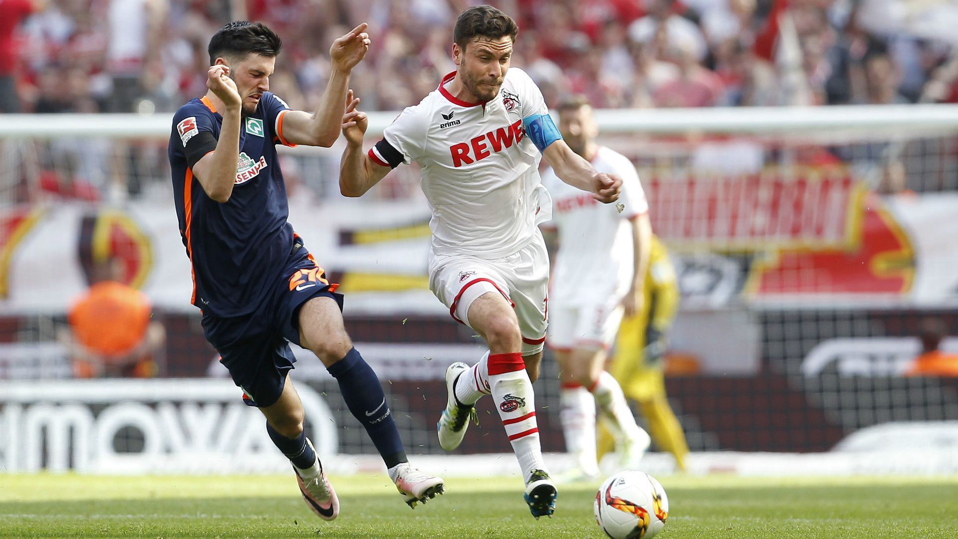 FLORIAN GRILLITSCH WERDER BREMEN JONAS HECTOR COLOGNE GERMAN BUNDESLIGA 07052016