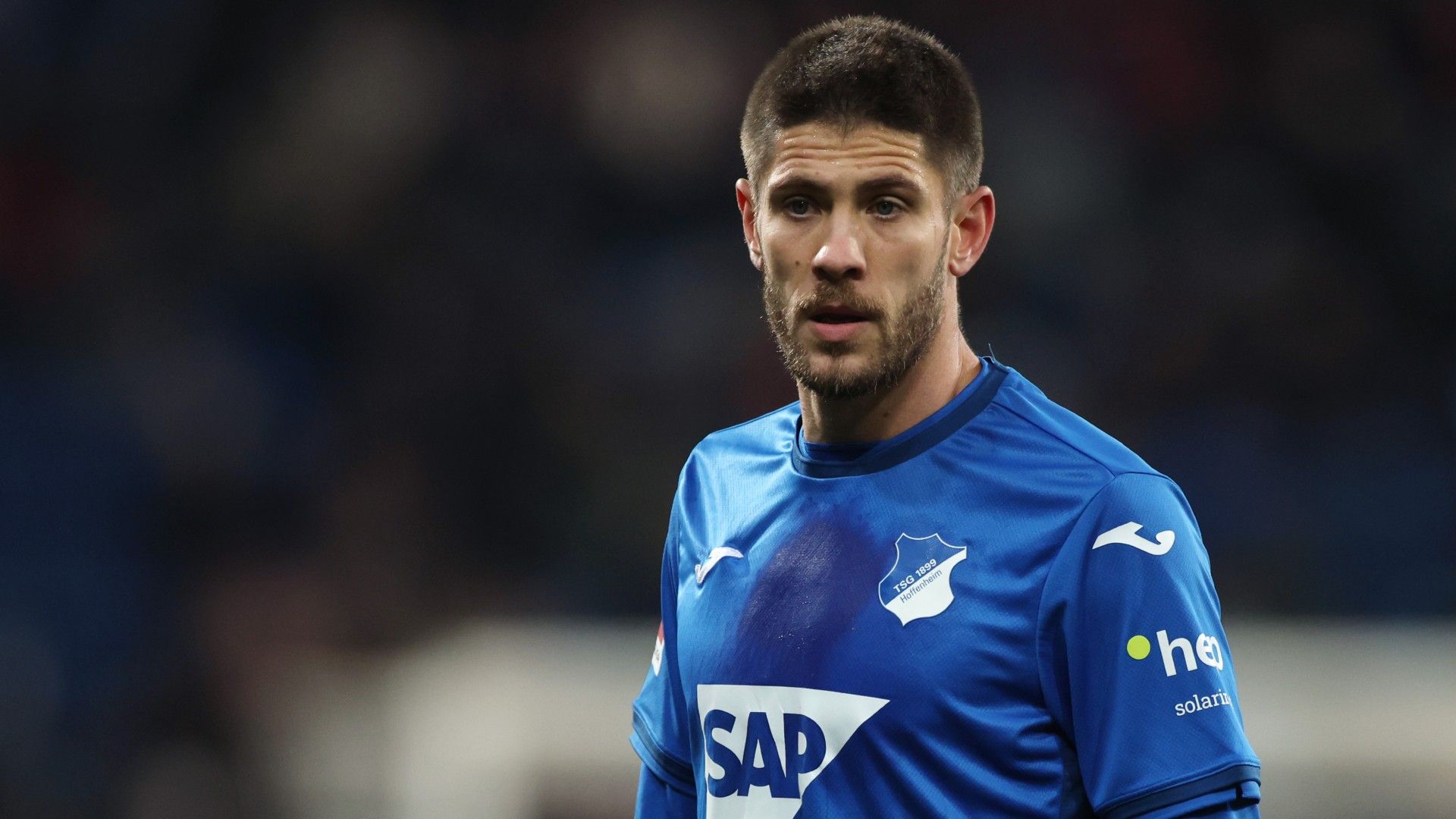 Andrej Kramaric of TSG 1899 Hoffenheim reacts  