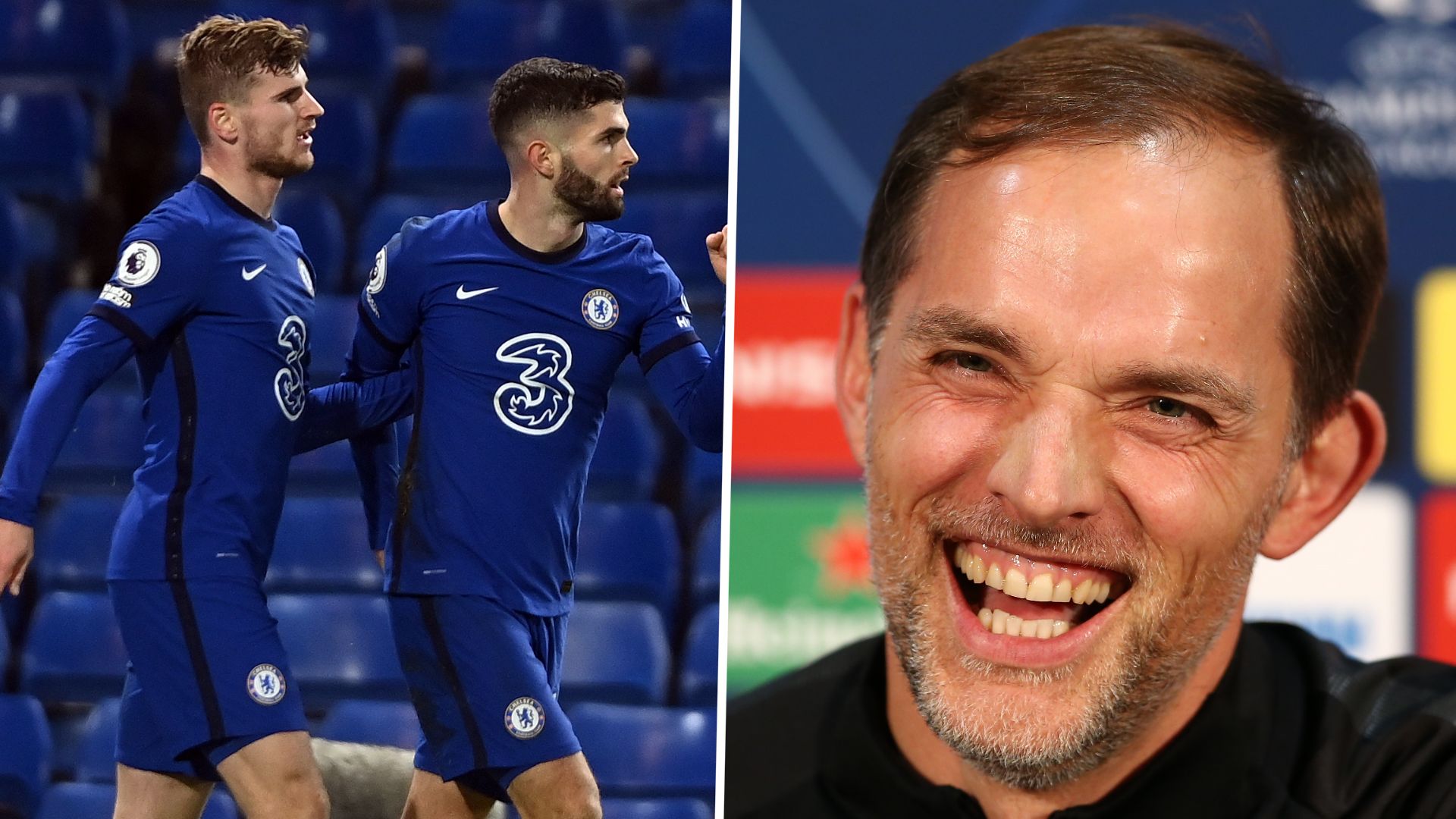 GFX Timo Werner Christian Pulisic Thomas Tuchel Chelsea