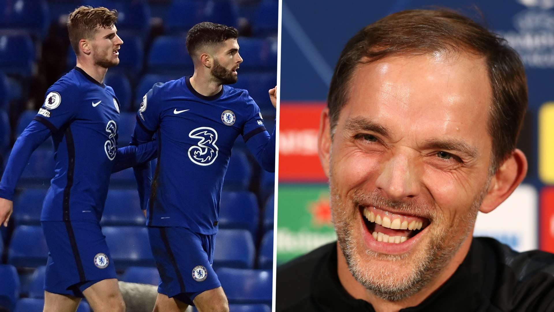 GFX Timo Werner Christian Pulisic Thomas Tuchel Chelsea