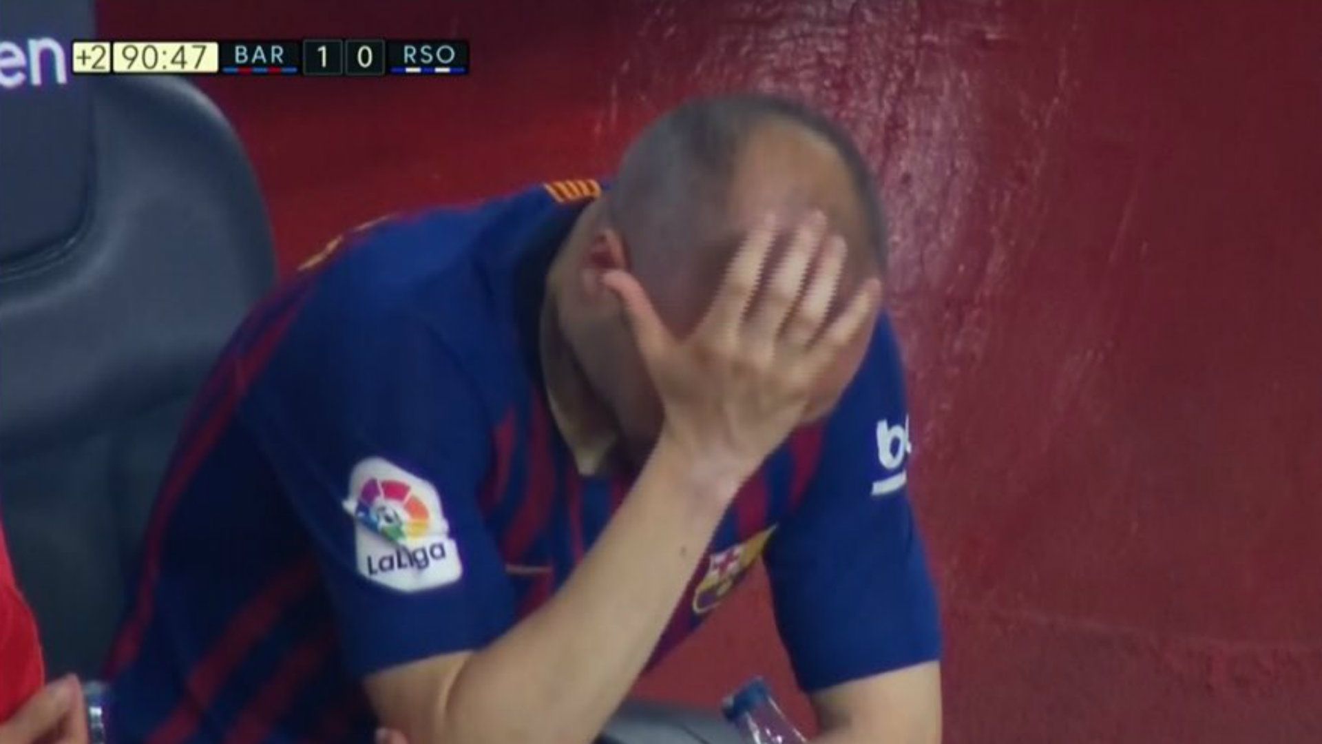 Iniesta lágrimas banquillo