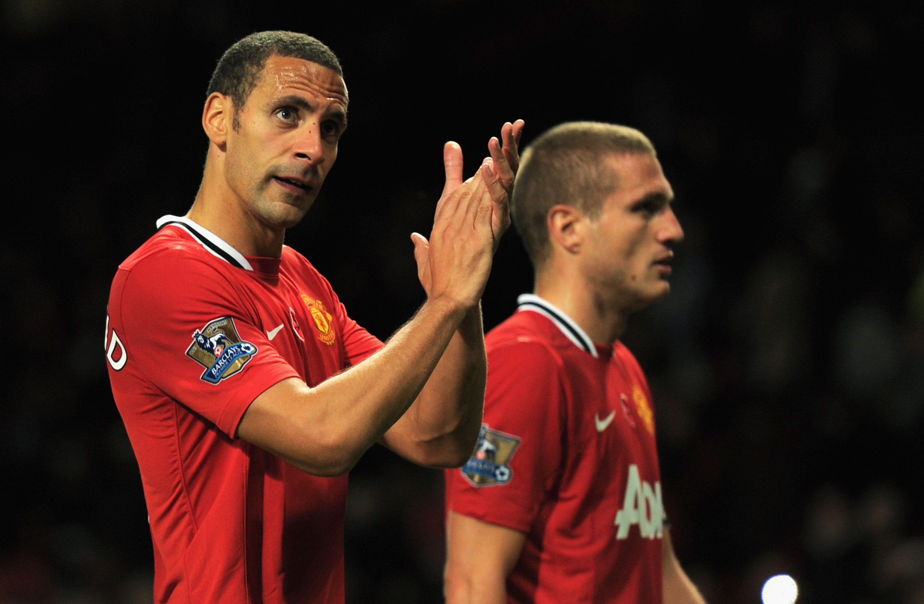 Defenders Rio Ferdinand and Nemanja Vidic