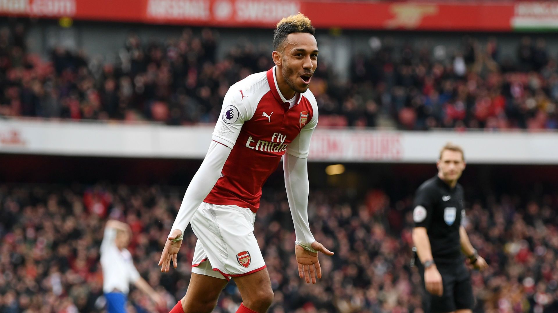 Pierre-Emerick Aubameyang Arsenal Stoke 010418