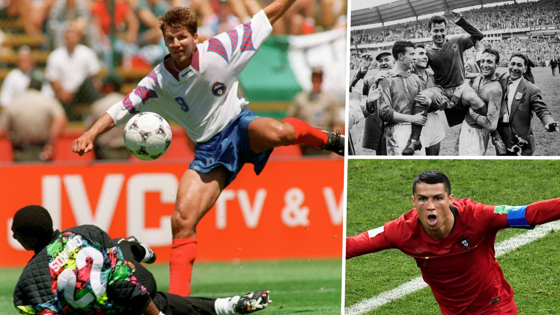 Coupe du monde triplé quadruplé quintuplé Salenko Fontaine Ronaldo