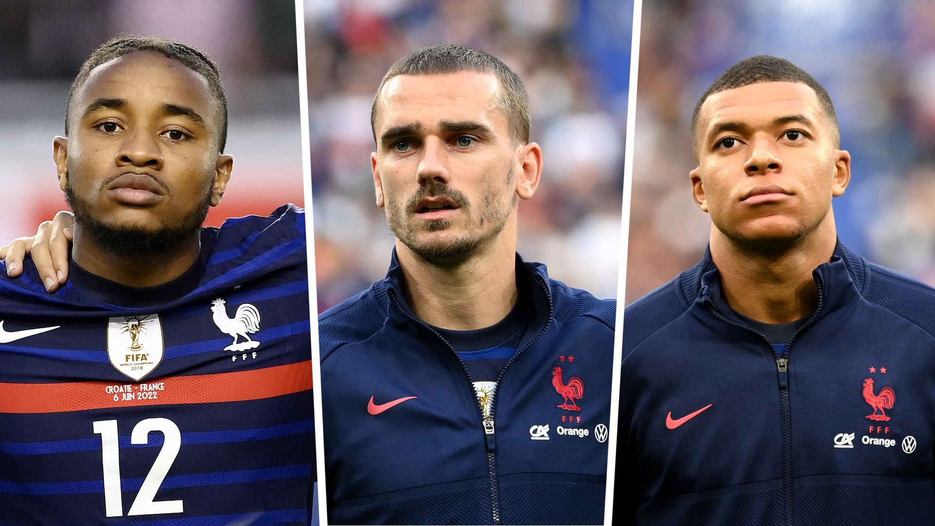 Equipe de France Nkunku Griezmann Mbappé