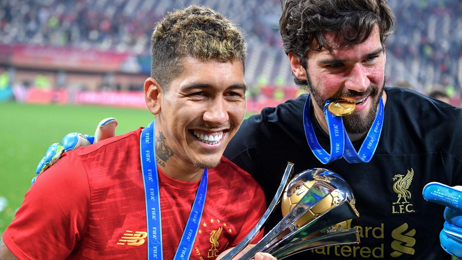 Roberto Firmino Alisson Liverpool Club World Cup 2019-20