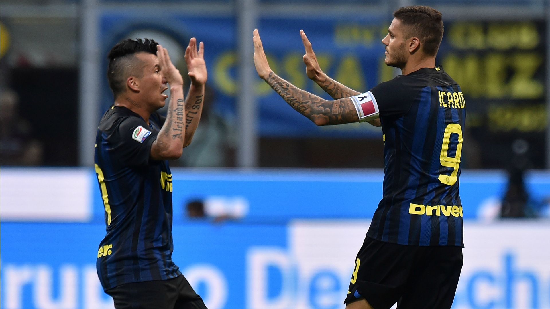 Gary Medel Mauro Icardi Inter Palermo Serie A