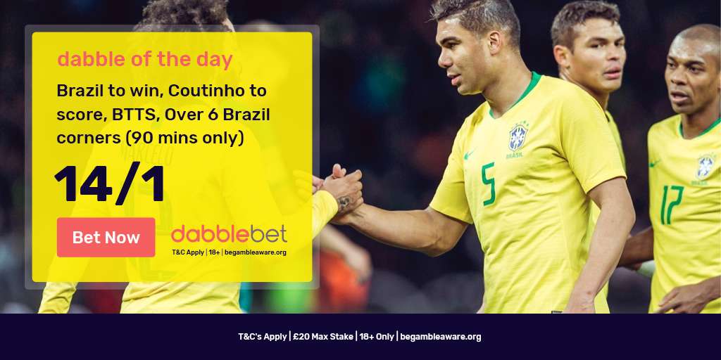 dabble of the day Brazil v Mexico