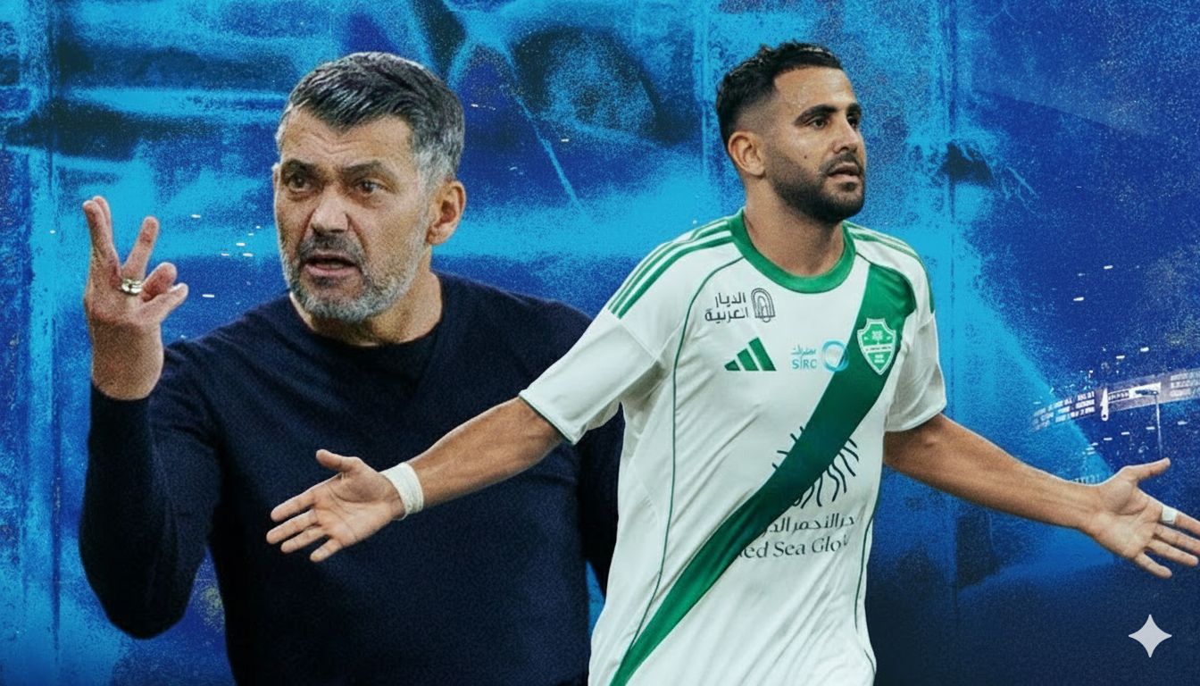 Sergio Conceicao Riyad Mahrez Ittihad Ahli (Goal Only)