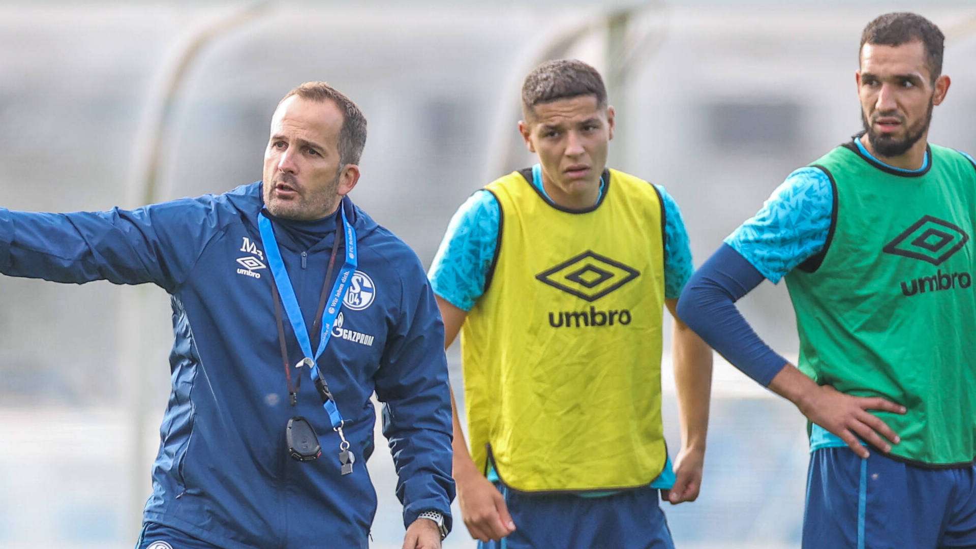 ONLY GERMANY Manuel Baum Amine Harit Nabil Bentaleb Schalke 2020