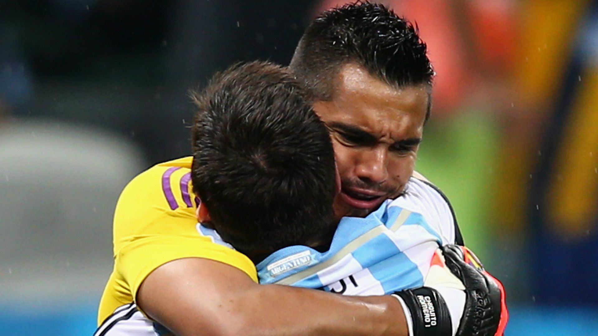 Lionel Messi Sergio Romero Argentina