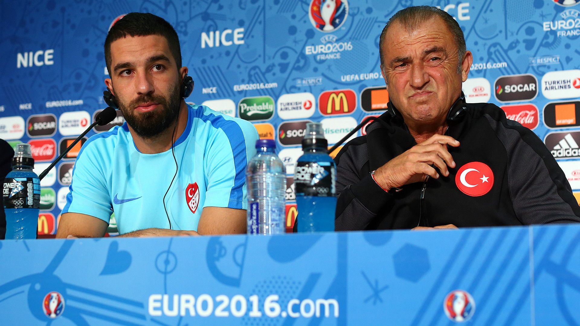 Arda Turan Fatih Terim Turkey 16062016