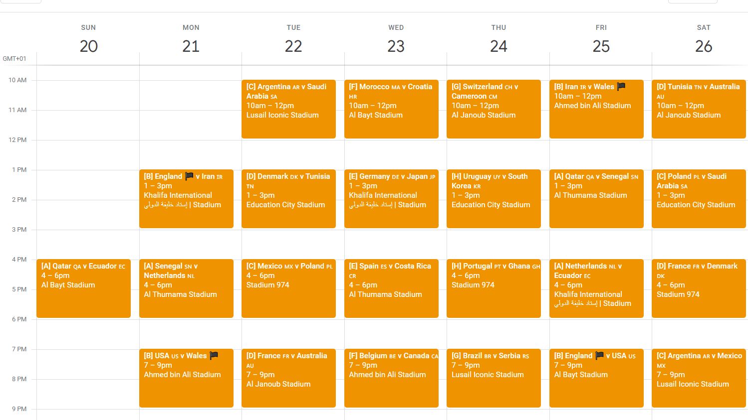 Google calendar WC app 2