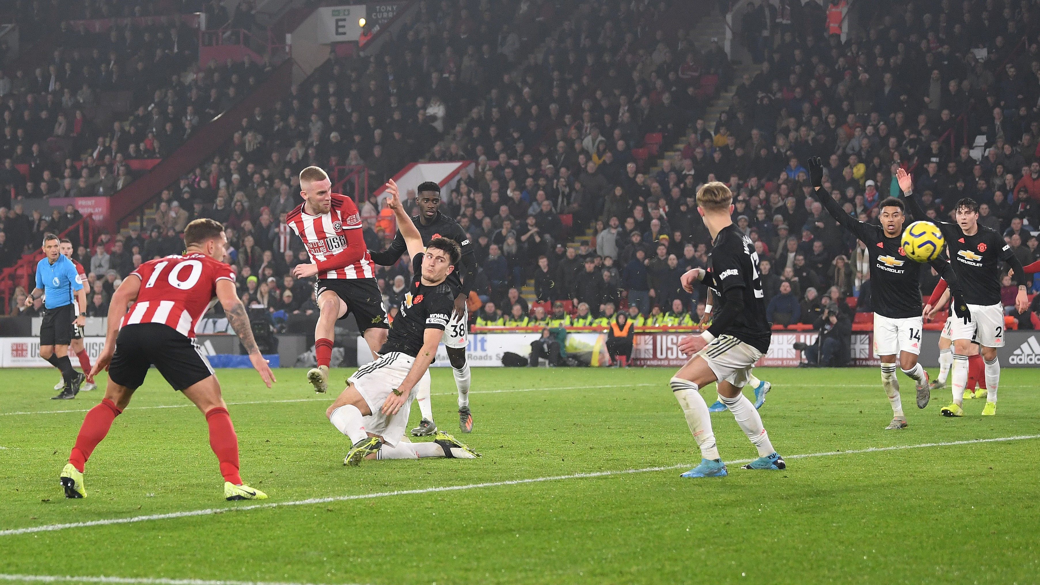 Oliver McBurnie Harry Maguire Brandon Williams Jesse Lingard Victor Lindelof Sheffield vs MU