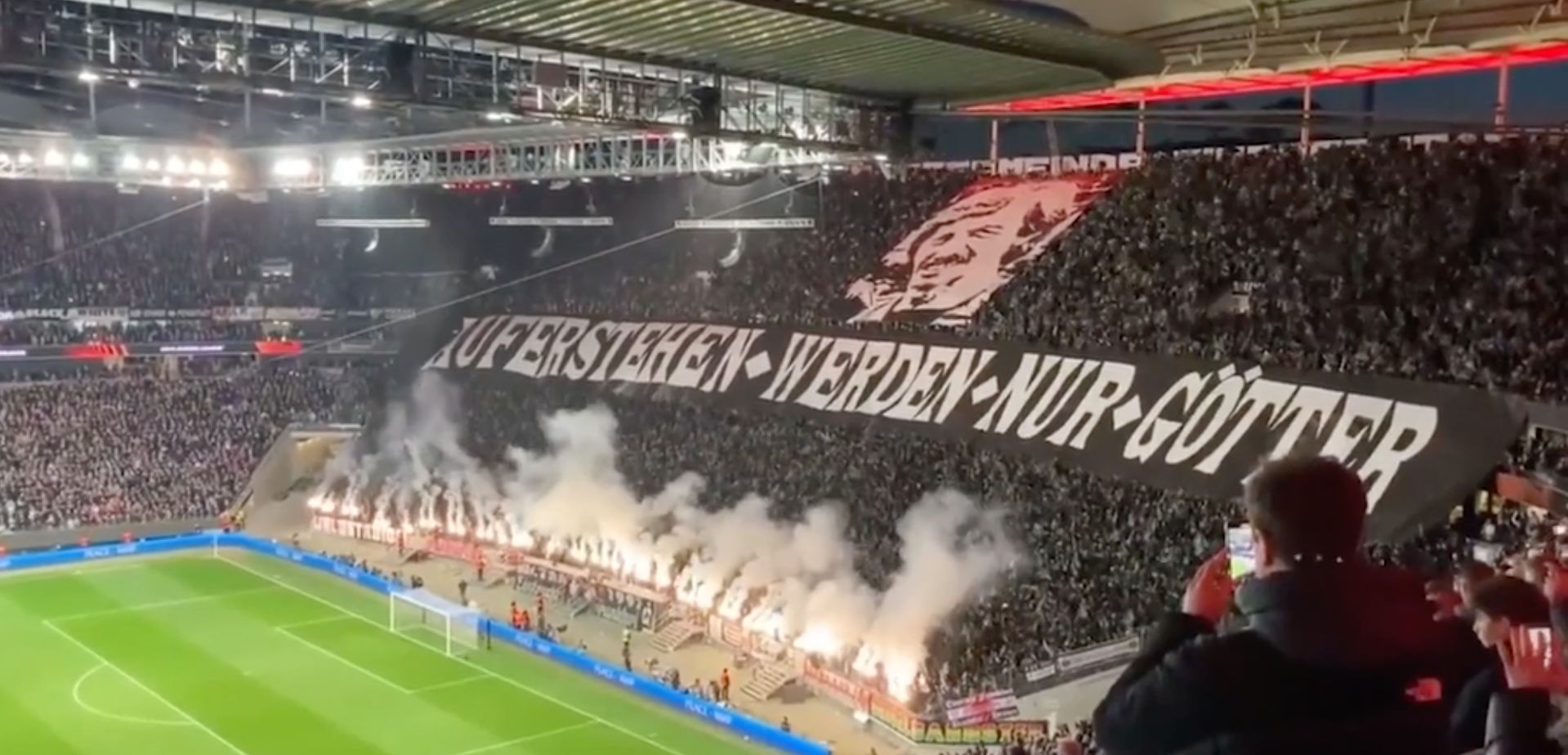 Eintracht Frankfurt fans tifo Jurgen Grabowski