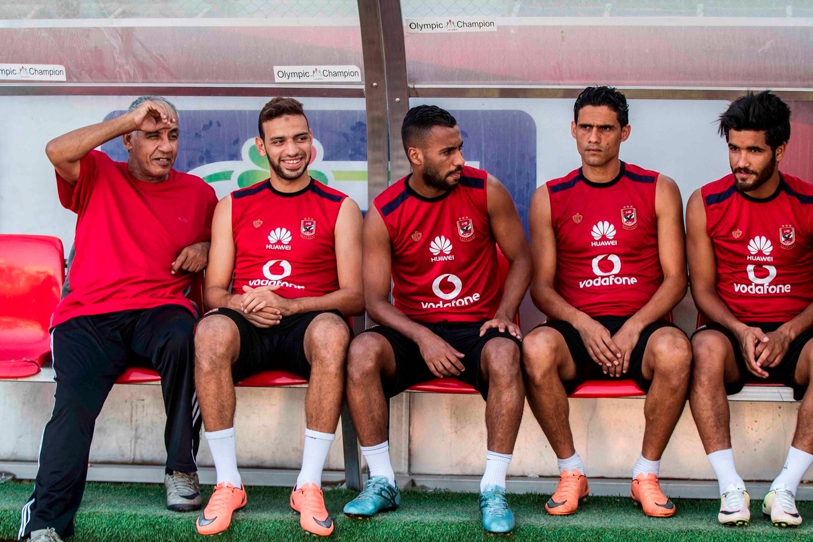 Mido Gaber - Hossam Ashour - Saleh Gomaa - Al Ahly training