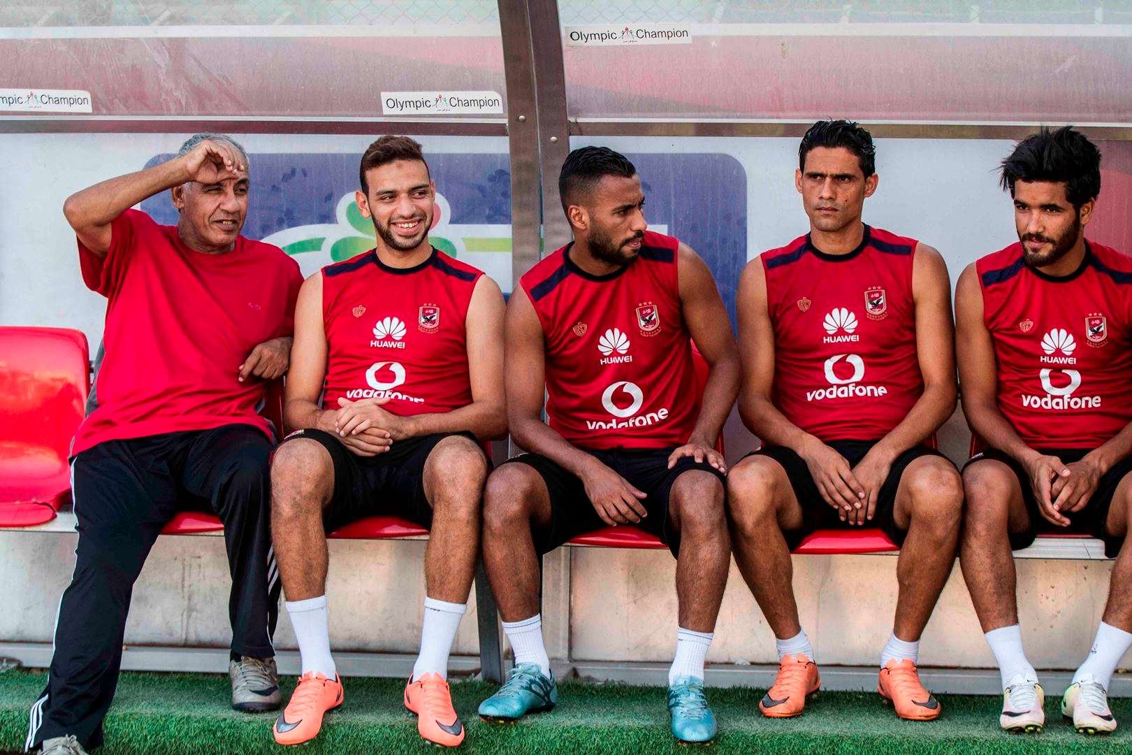 Mido Gaber - Hossam Ashour - Saleh Gomaa - Al Ahly training