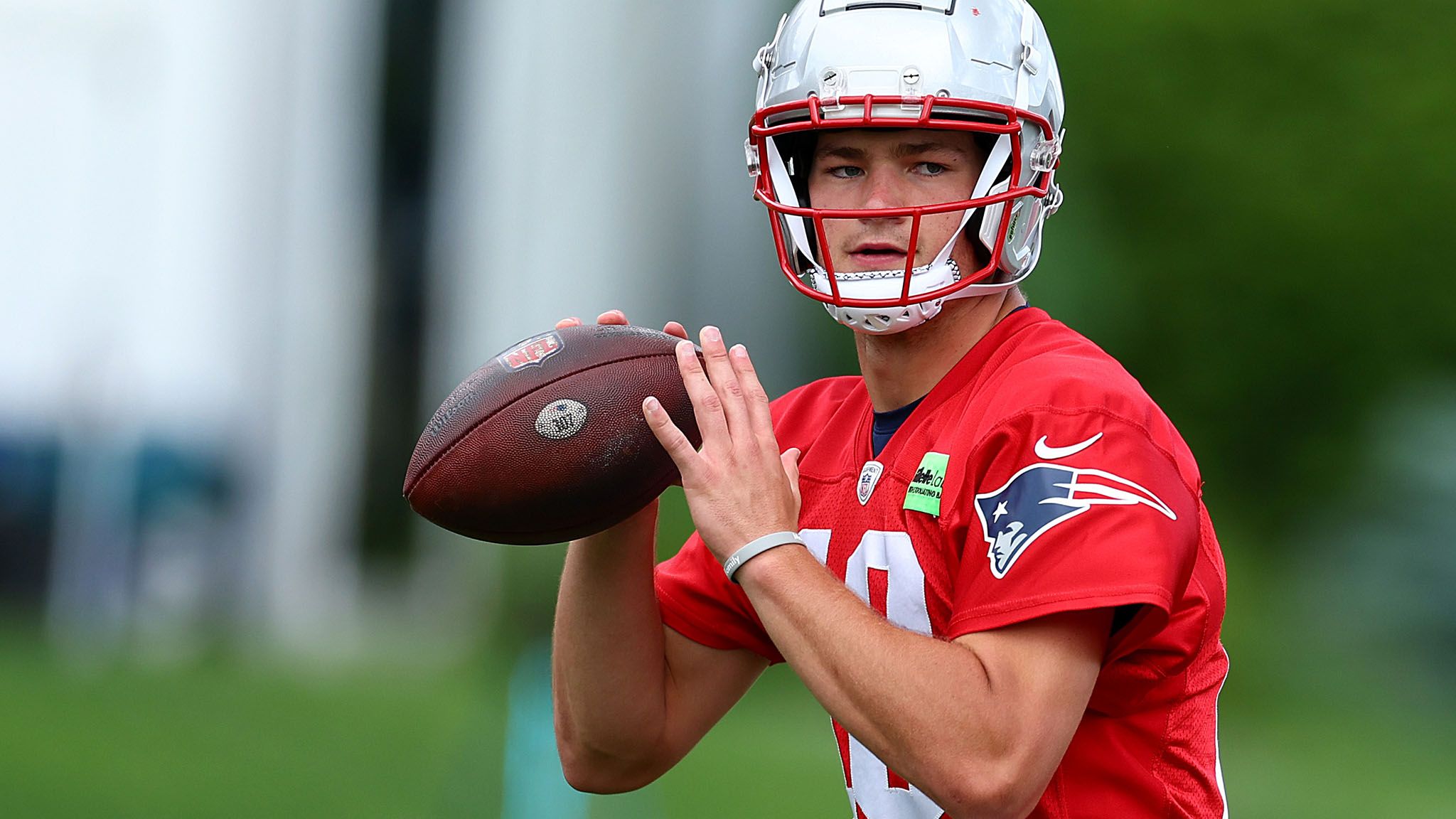Drake Maye Patriots training