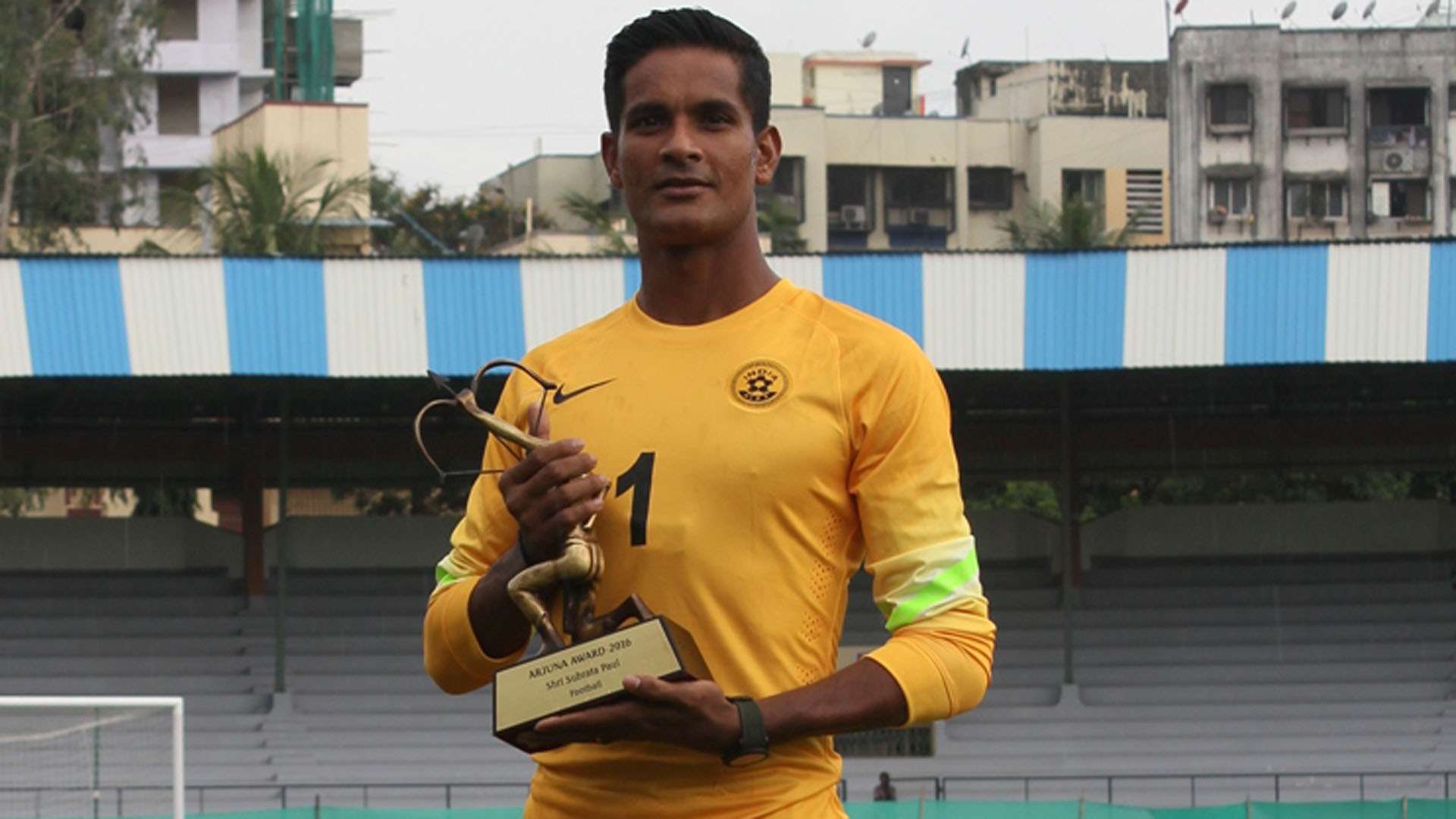 Subrata Paul with Arjuna Award India