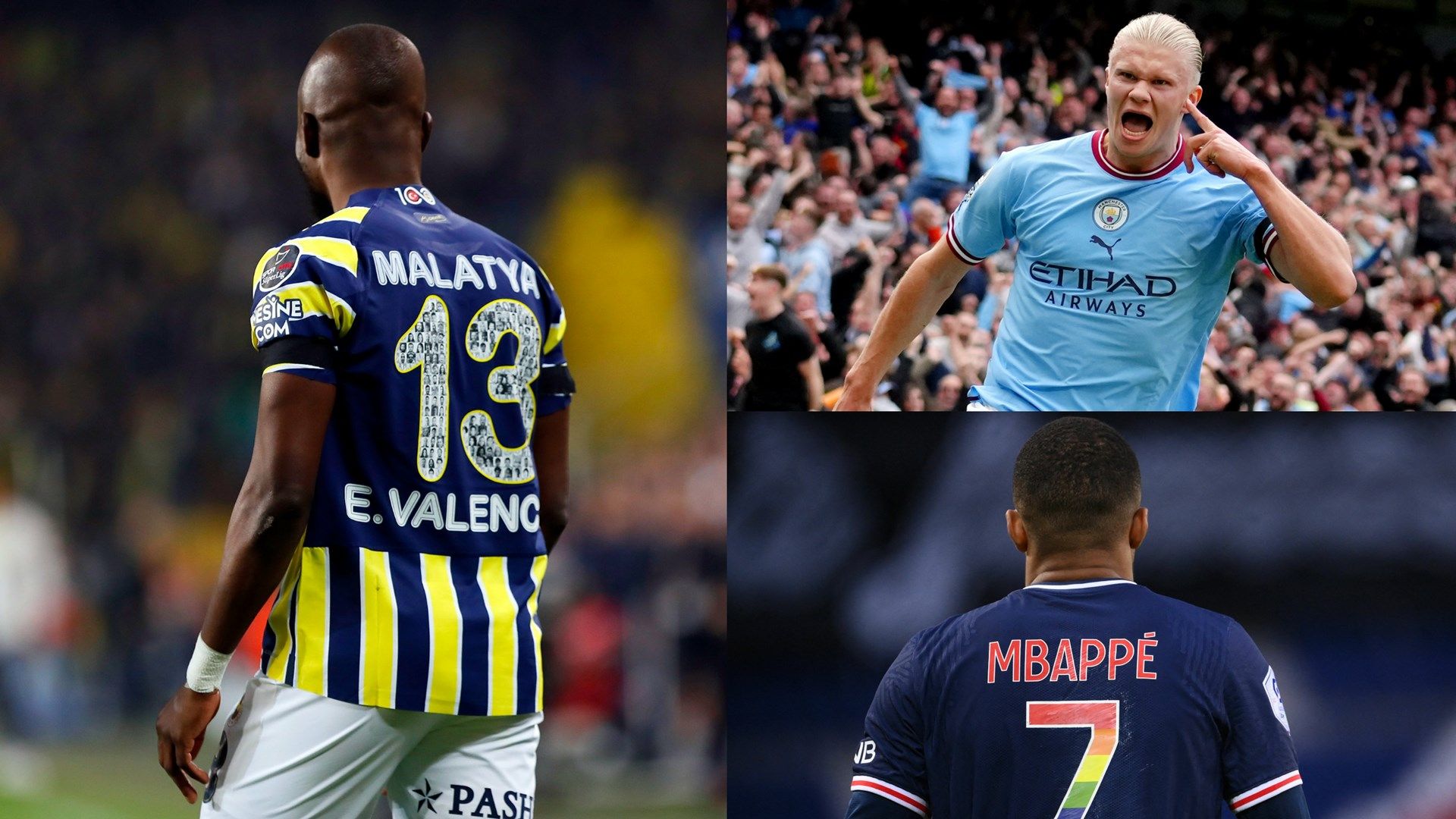 Enner Valencia Erling Haaland Kylian Mbappe 2023