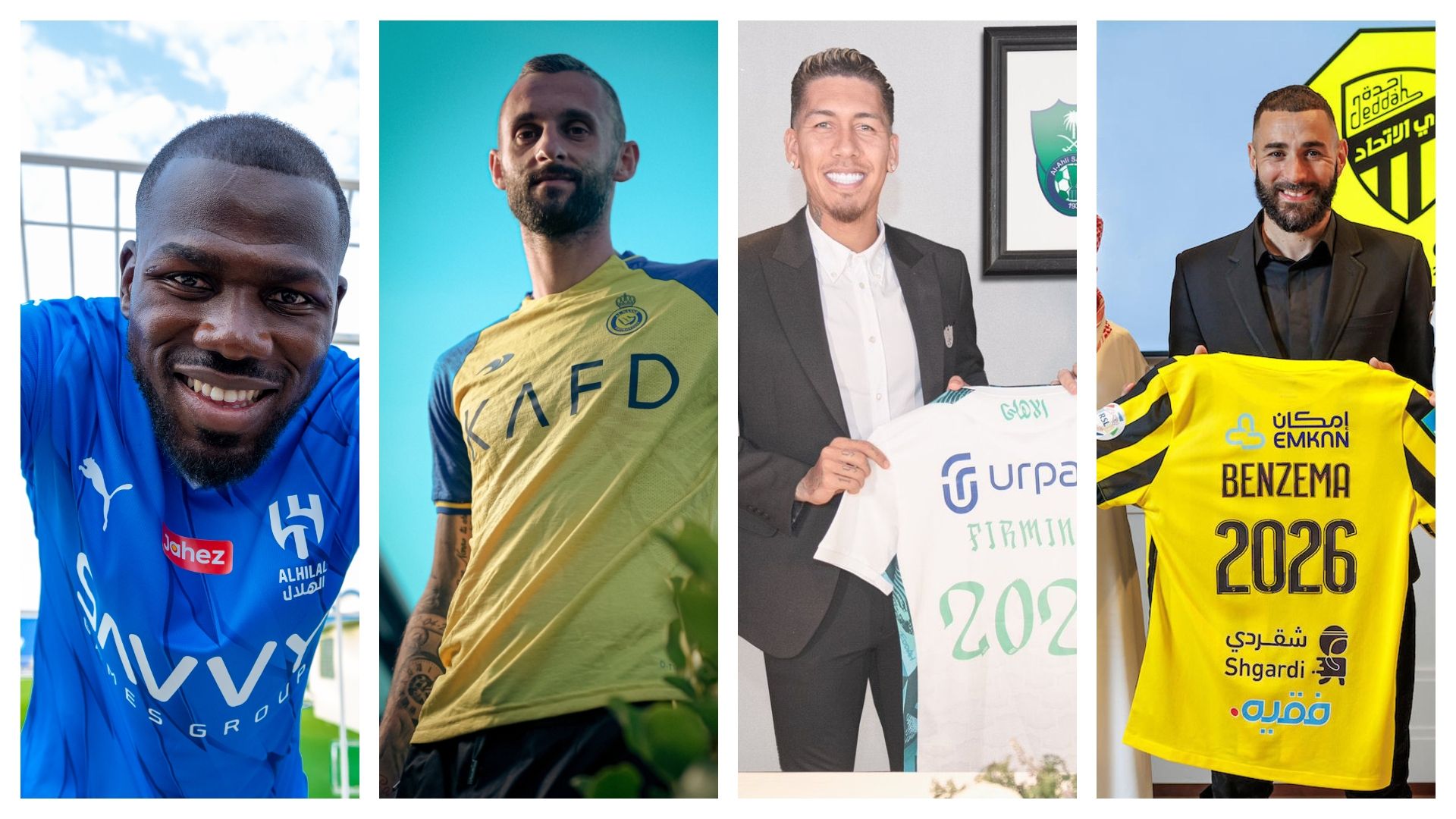 Karim Benzema - Roberto Firmino - Kalidou Koulibaly - Marcelo Brozović