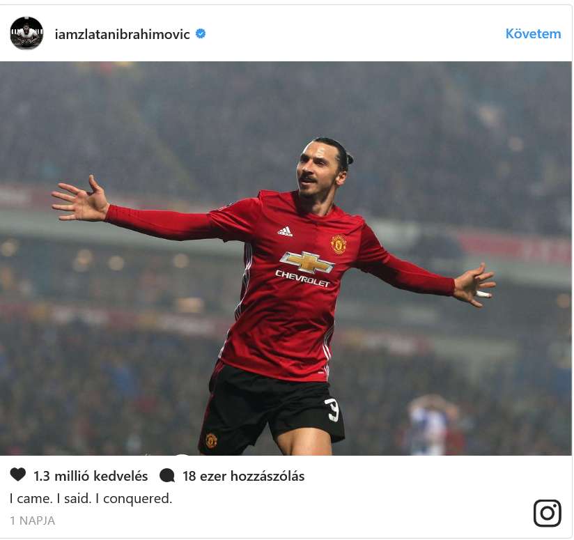 Zlatan Ibrahimovic Instagram