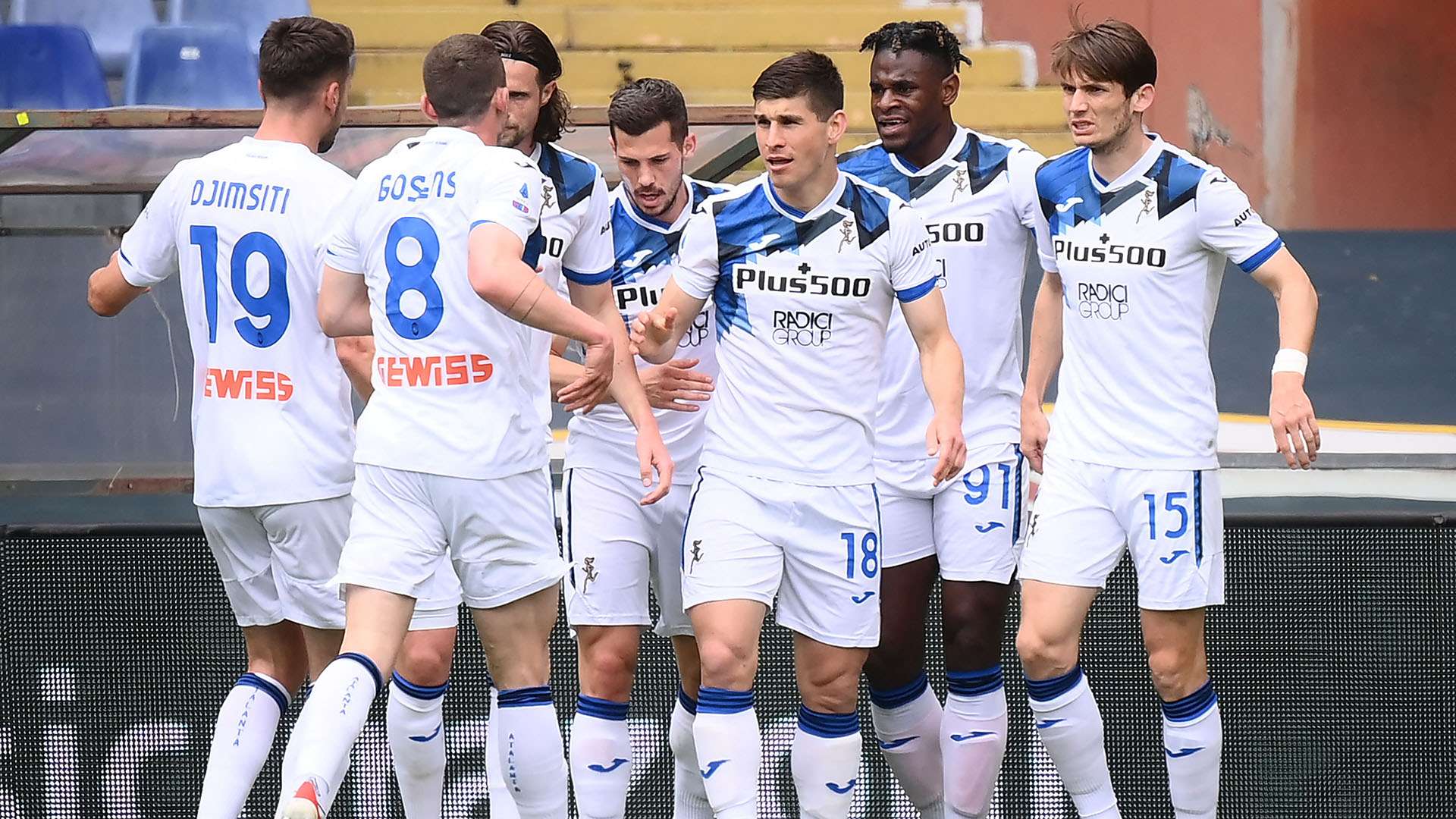 Duvan Zapata Atalanta celebrating 2020-21