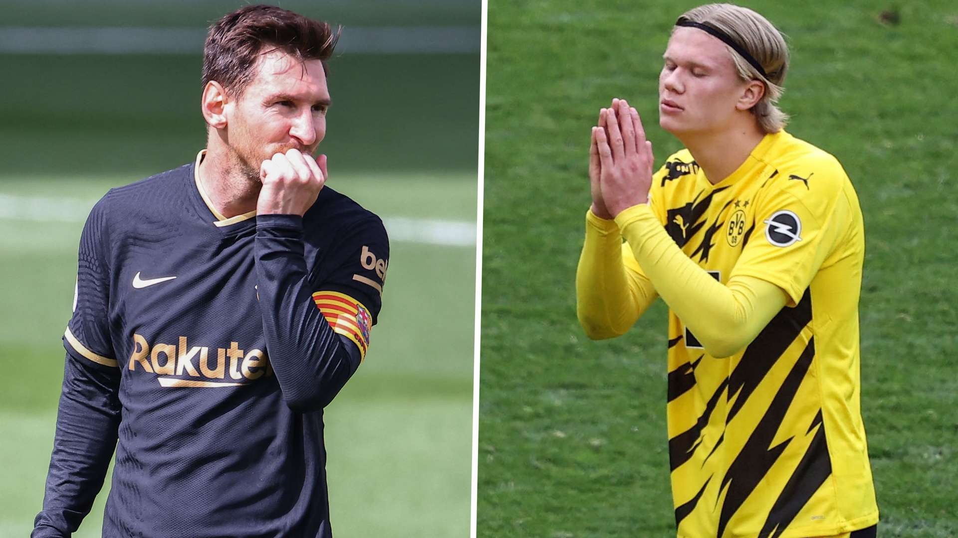 Lionel Messi Erling Haaland GFX