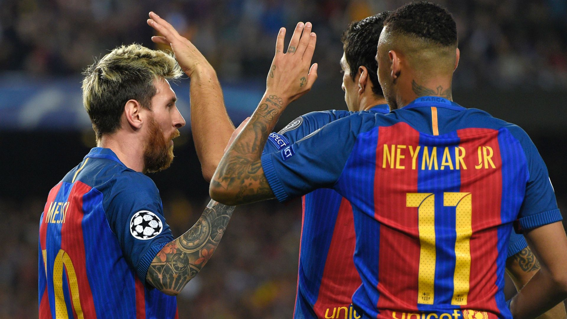 Messi Neymar Barcelona x City Champions League 19 10 2016