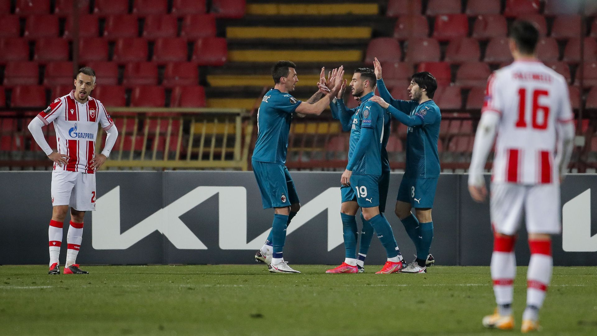 Milan celebration - Europa League