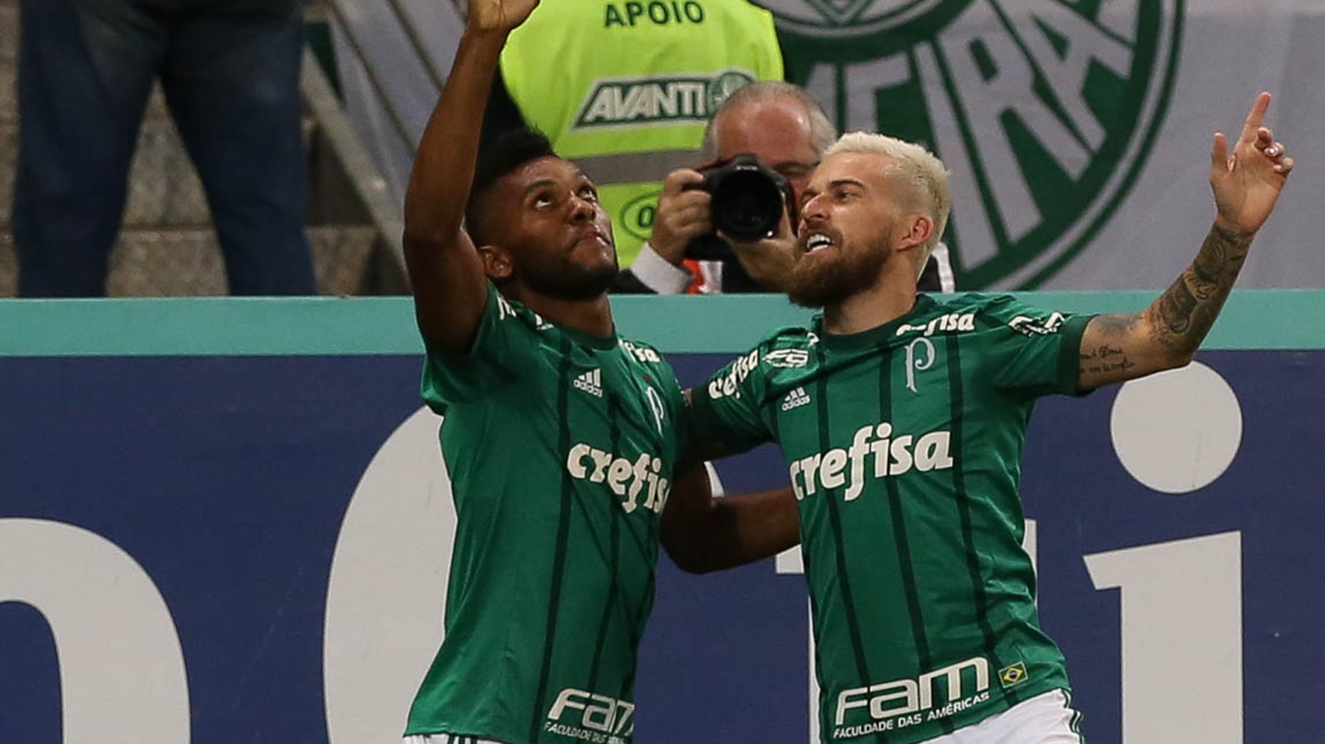 Lucas Lima Miguel Borja Palmeiras Linense Paulista 15022018