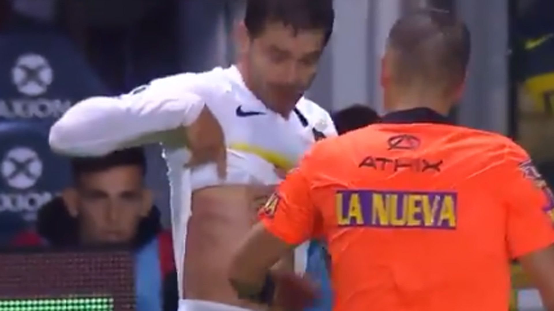 Captura TV Boca Colon Superliga argentina Gago 300918