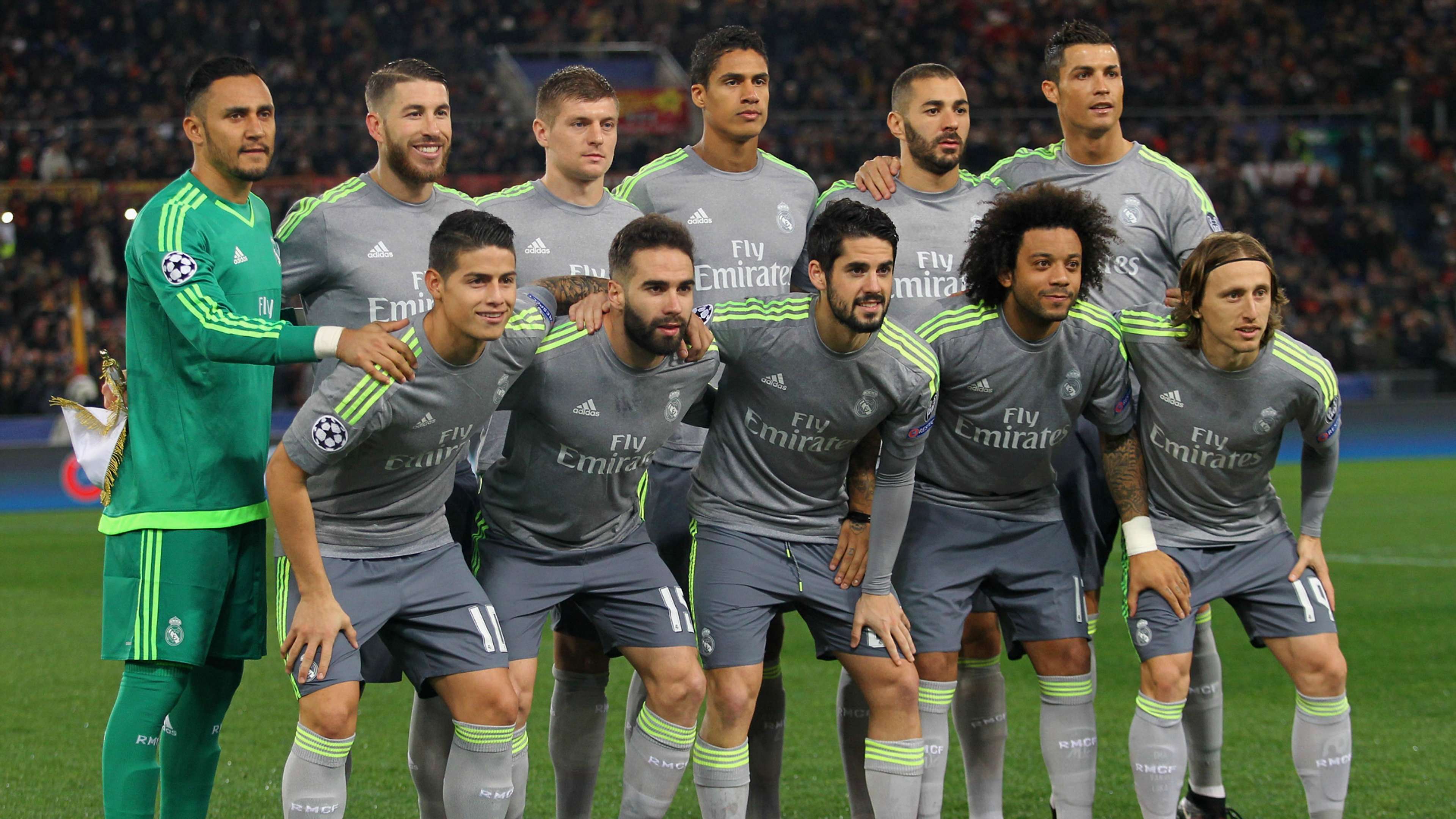 Real Madrid lineup against Roma in Champions League 2015-16