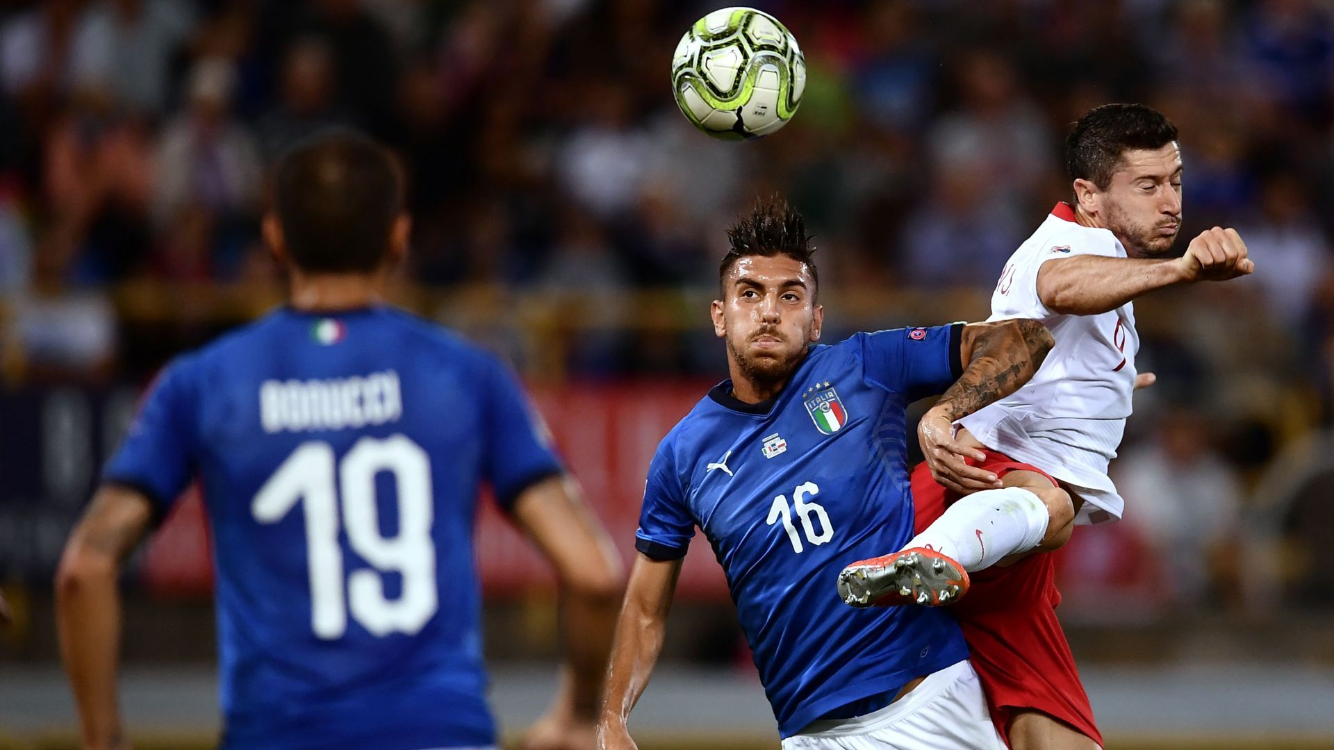 Lorenzo Pellegrini Robert Lewandowski Italy Poland UEFA National League