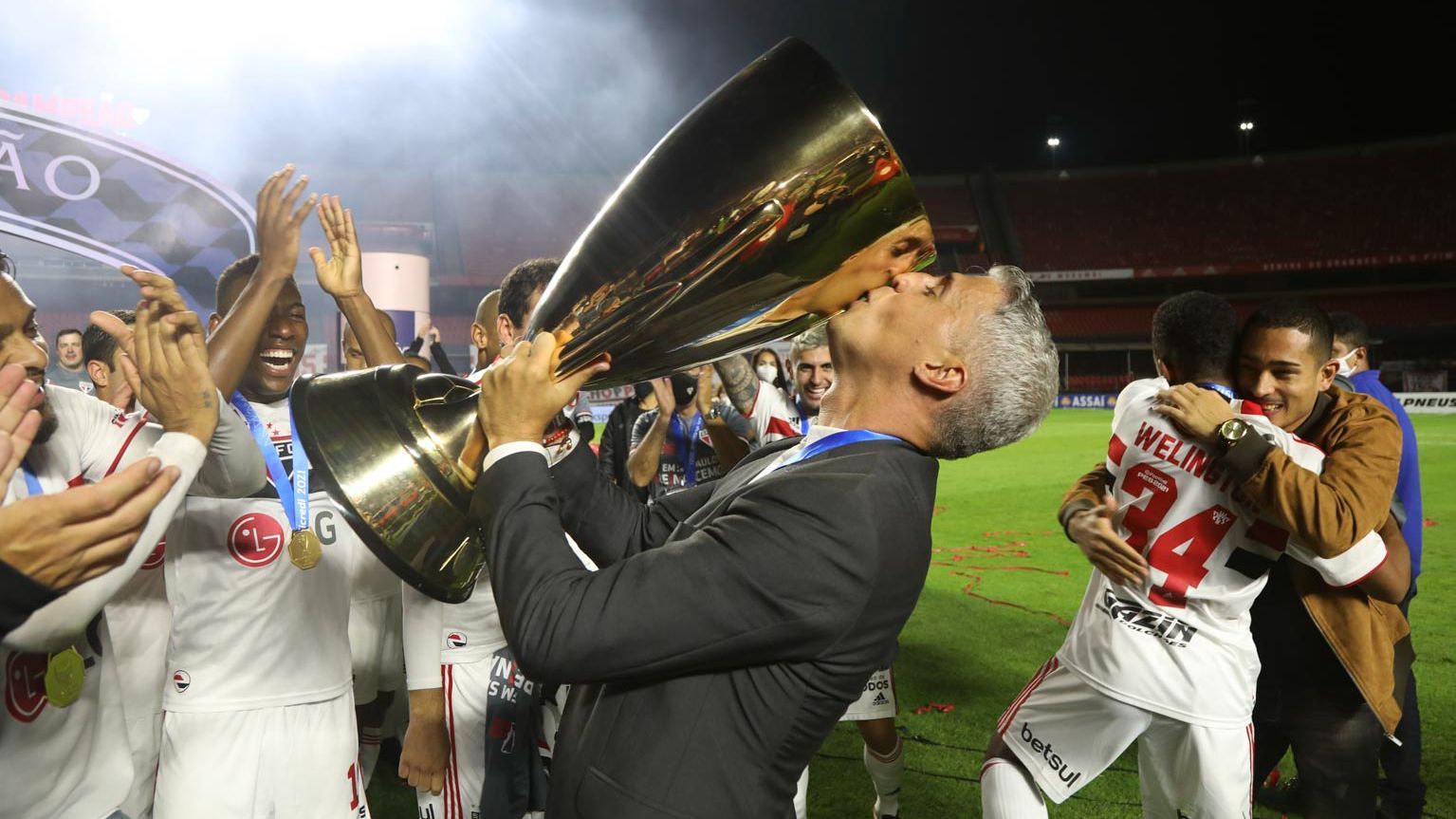 Hernan Crespo campeão paulista com o São Paulo - Paulistão 2021