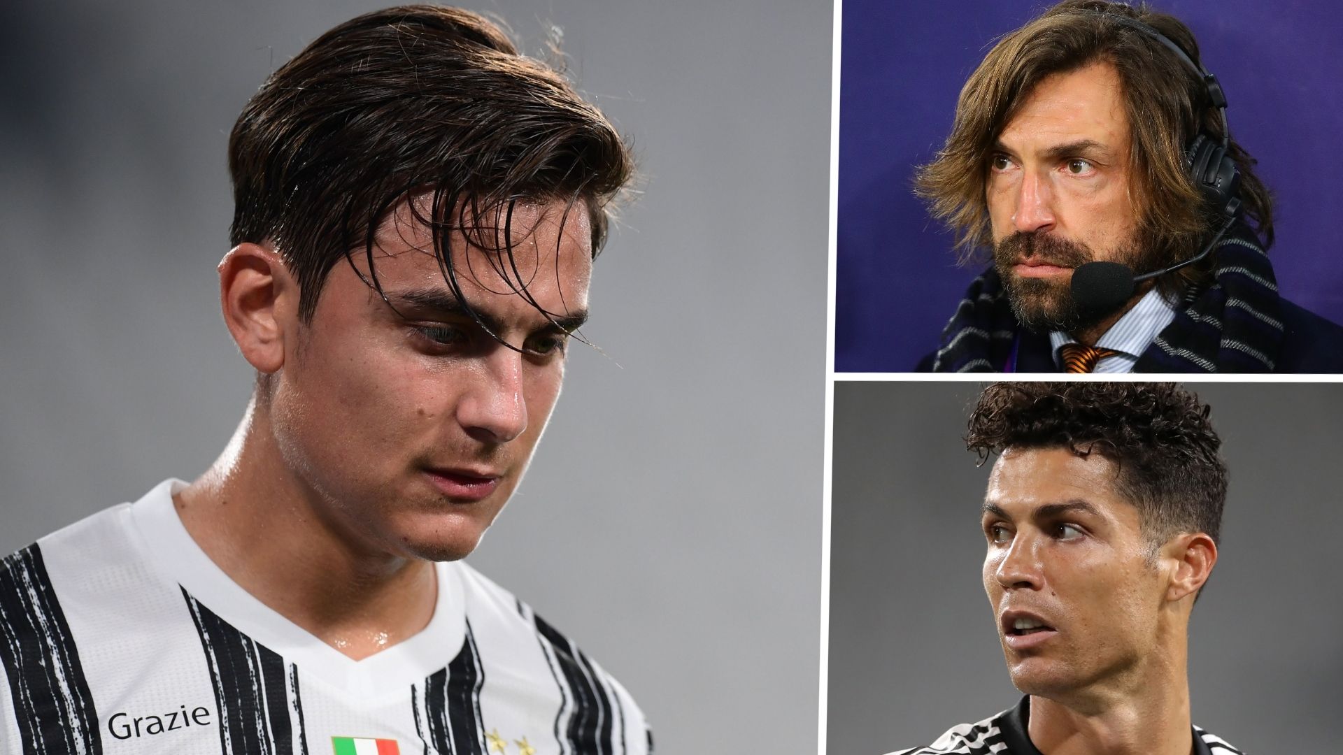 Paulo Dybala Andrea Pirlo Cristiano Ronaldo Juventus 2019-20 GFX