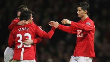 Carlos Tevez and Cristiano Ronaldo