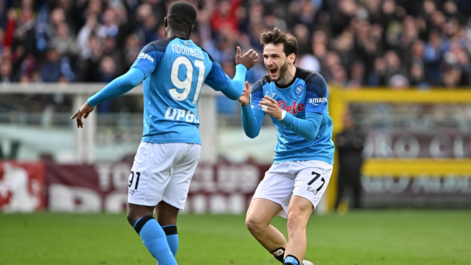Khvicha Kvaratskhelia Tanguy Ndombele Torino Napoli