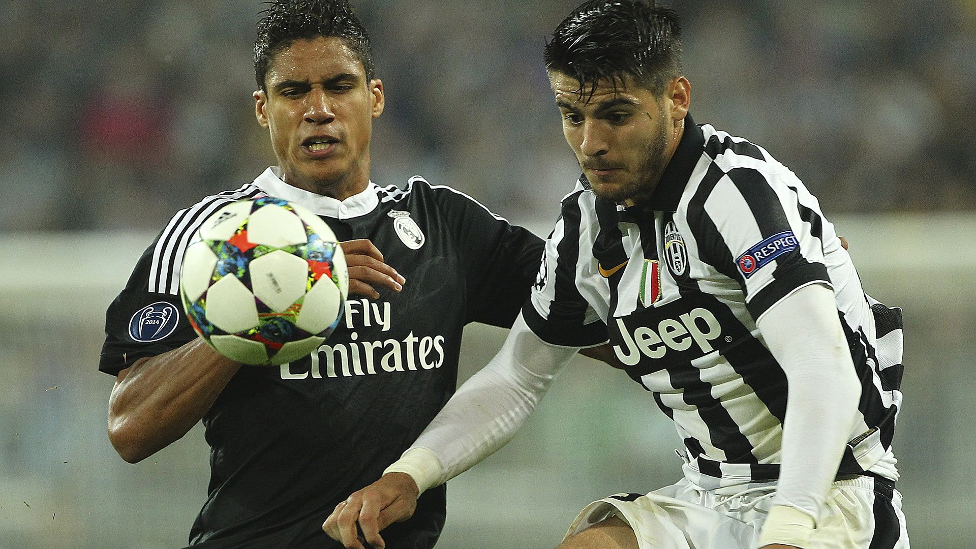 Raphael Varana Alvaro Morata Real Madrid Juventus Turin Champions League 05052015