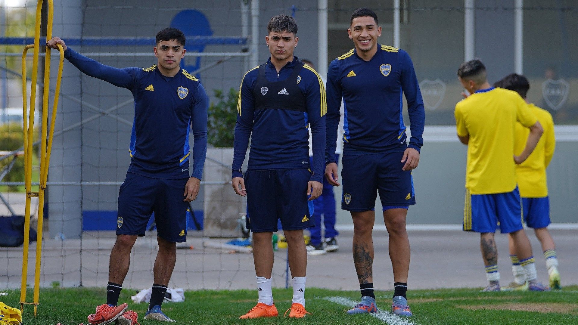 Luca Langoni Exequiel Zeballos Equi Fernandez Boca Entrenamiento 03072023
