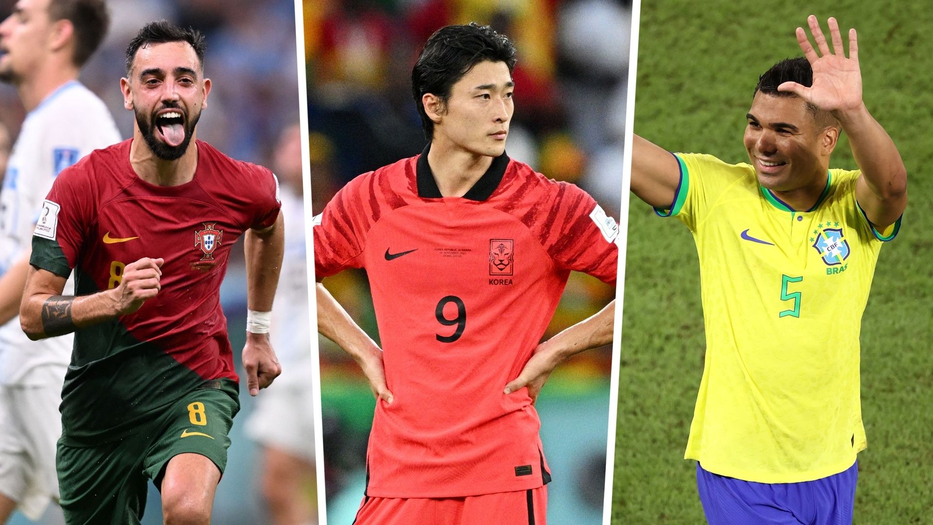 Bruno Fernandes, Cho Gue-sung, Casemiro