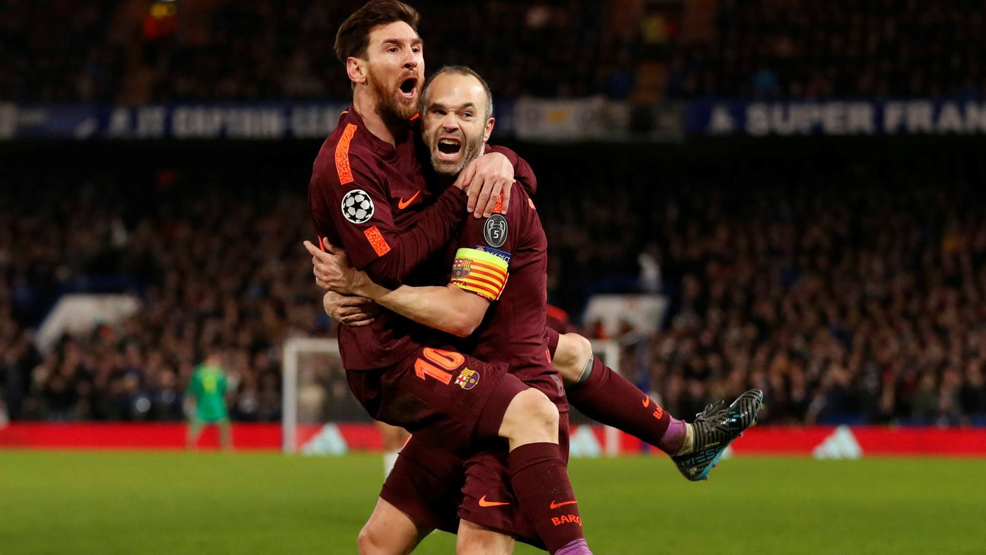 Lionel Messi, Andres Iniesta, Barcelona, Champions League 02202018